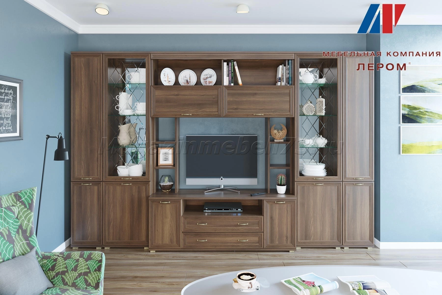 Гостиная-Стенка Карина-04 (В-2224 х Ш-3420 х Г-448 мм)