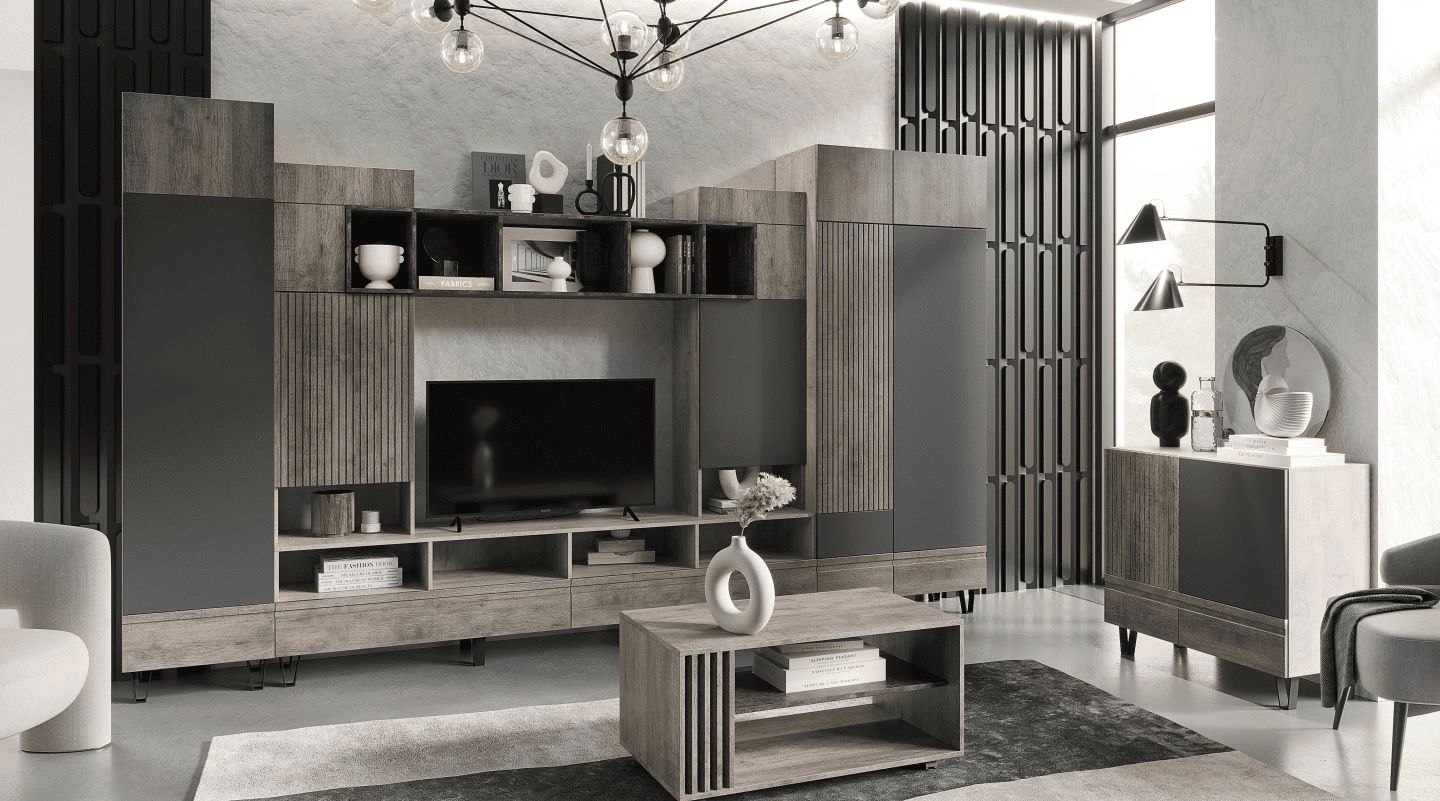 Гостиная Ноктюрн-28 №2 МДФ (Ширина 900 х Глубина 450 мм х Высота 500 мм)