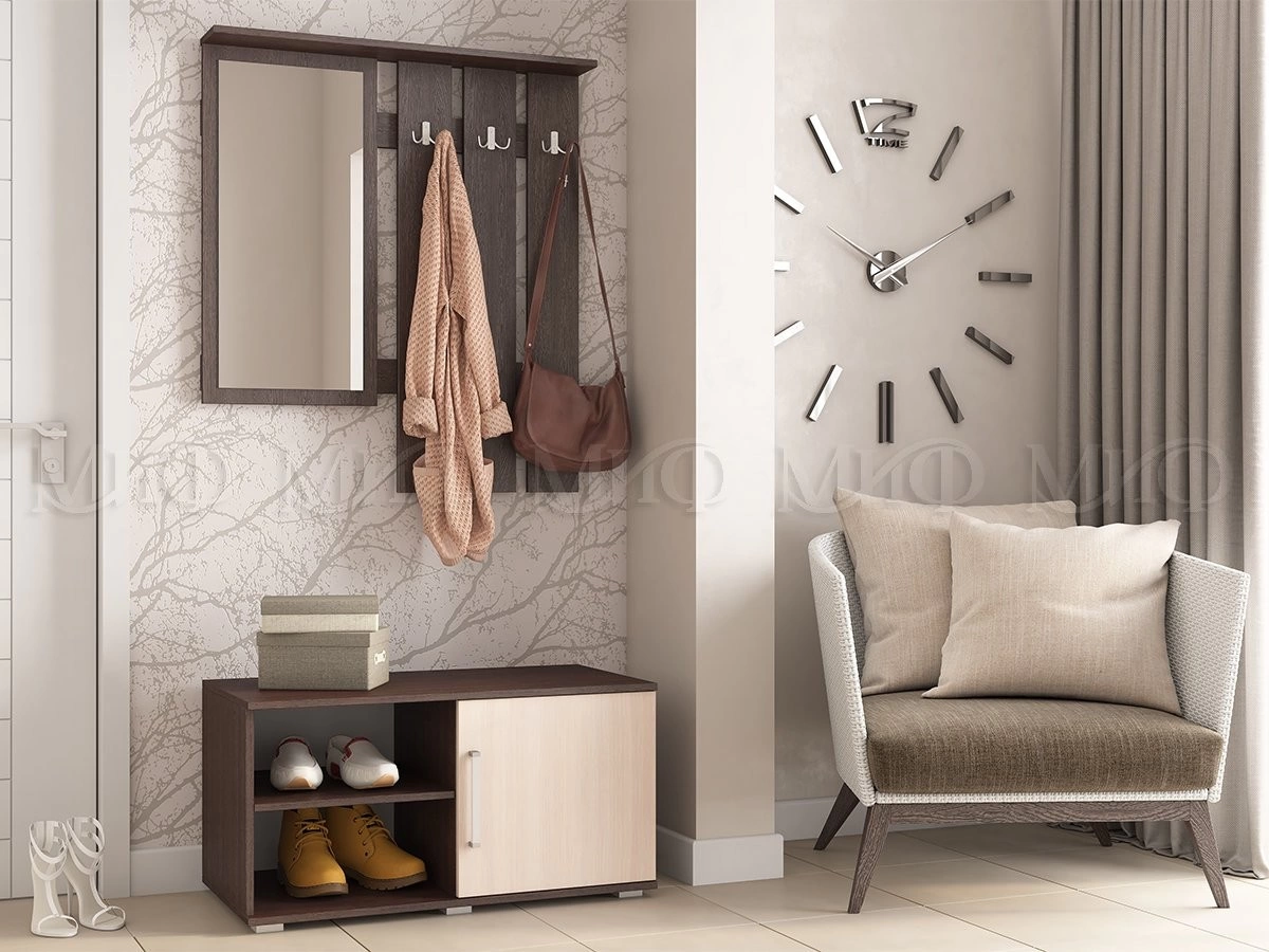 Прихожая Бостон (Ш-900 мм x В-2120 мм x Г-470 мм)/Разные Цвета