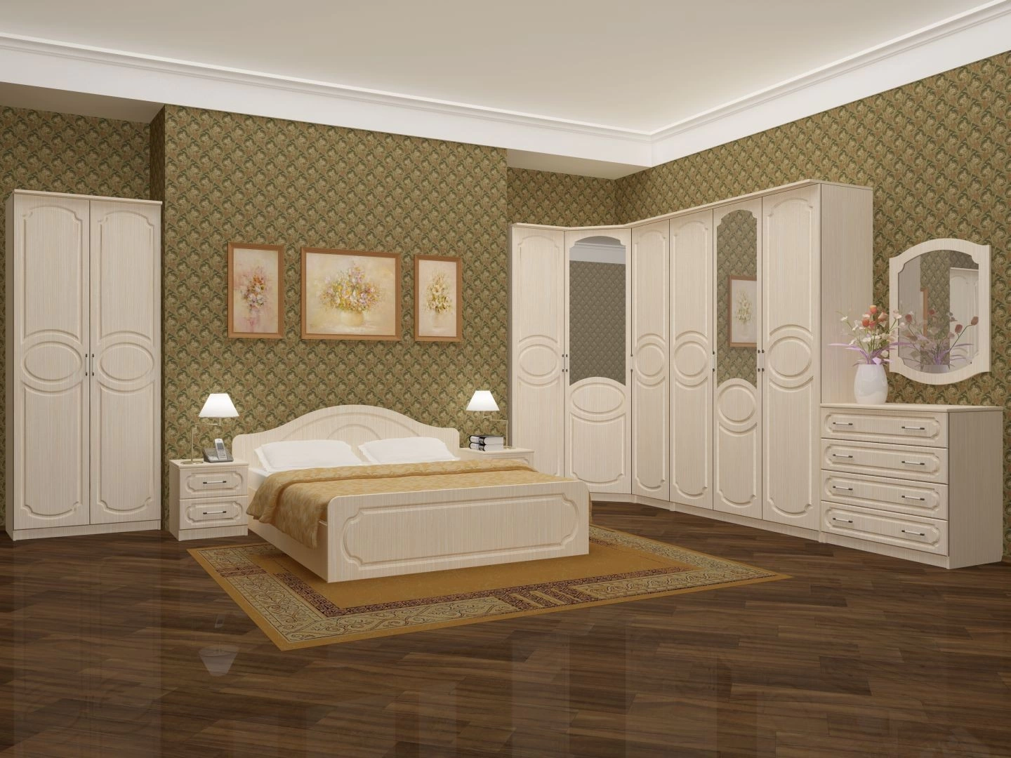 Спальный Гарнитур Каролина-7 МДФ/Разные Цвета