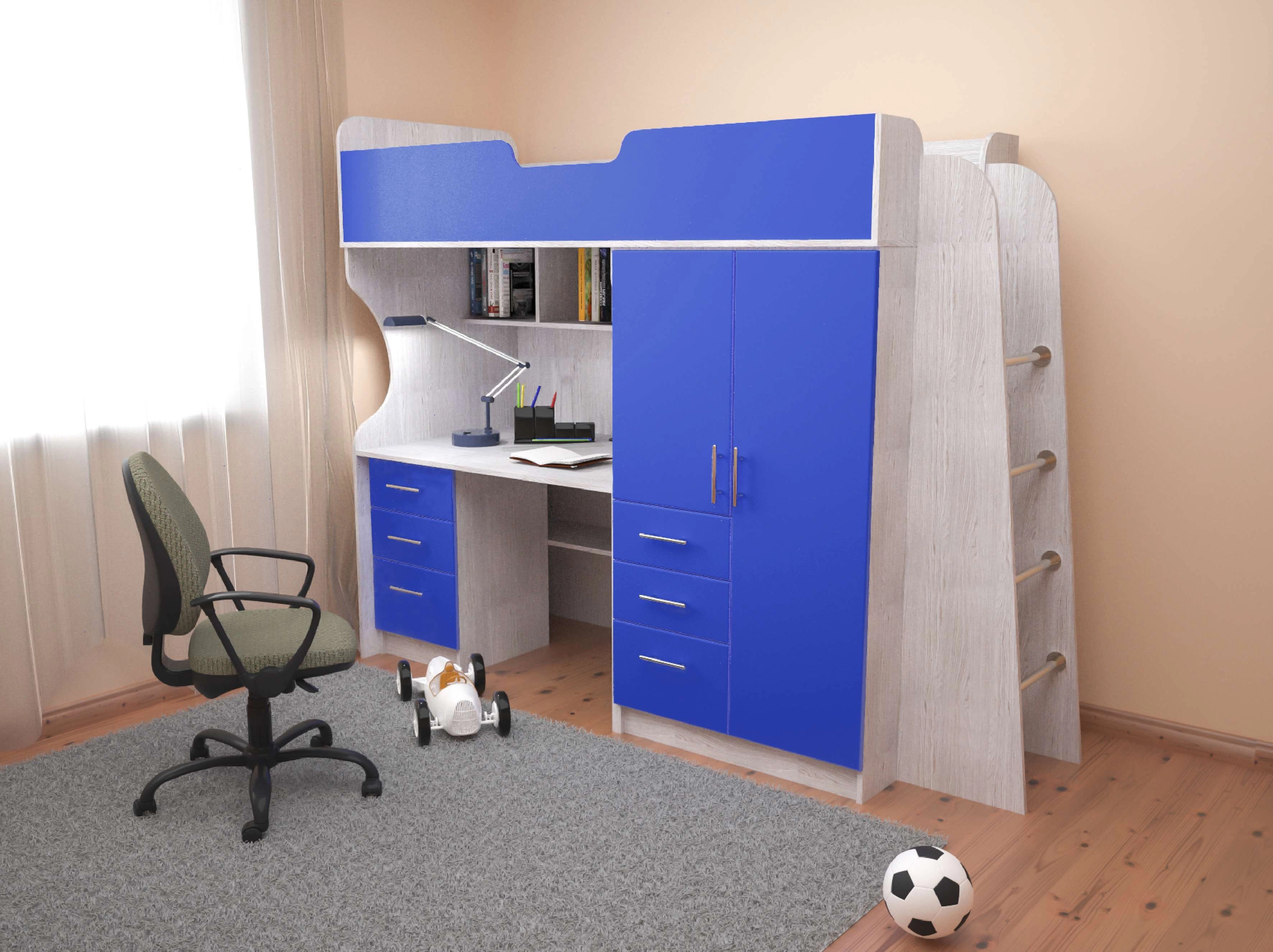 Детский Гарнитур Емеля-4 МДФ с Матрасом в Подарок