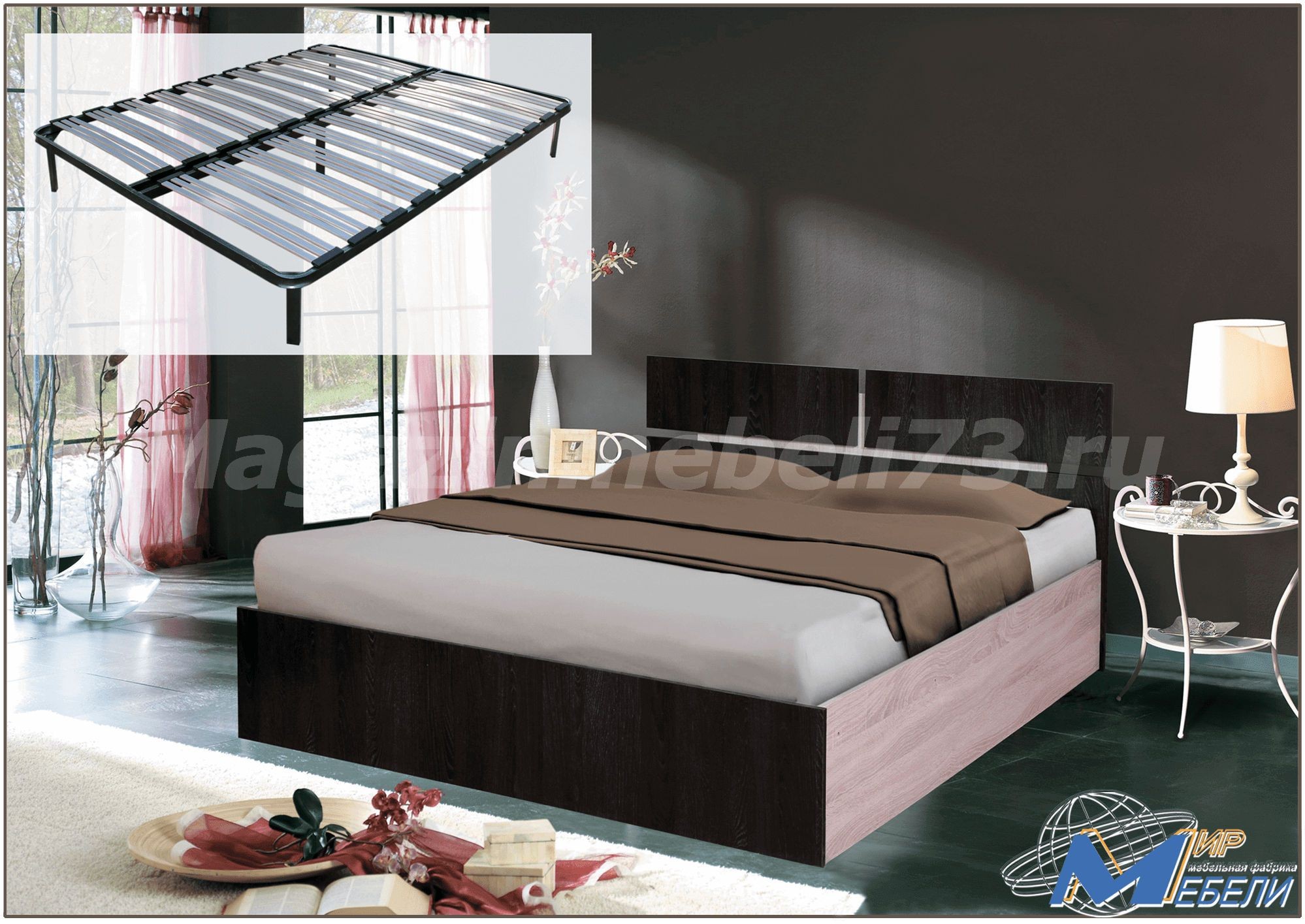 Кровать на Металлокаркасе с Матрасом в Подарок/Разные Цвета и Размеры