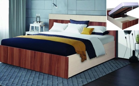 Кровать с Подъемным Механизмом и Матрасом в Подарок/Разные Цвета