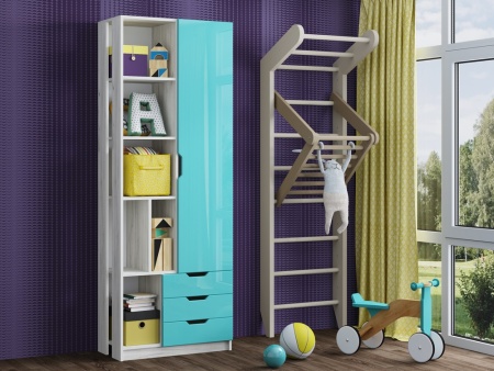 Шкаф №2 Юнга-15 (Ш-800 x В-2200 x Г-400 мм)/Разные Цвета