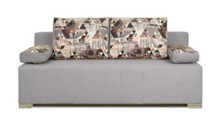 Диван «Дерби» (Maserati 19 (велюр) серый, подушка Urban (велюр) Town)/Д-1940х Ш-860х В-760мм