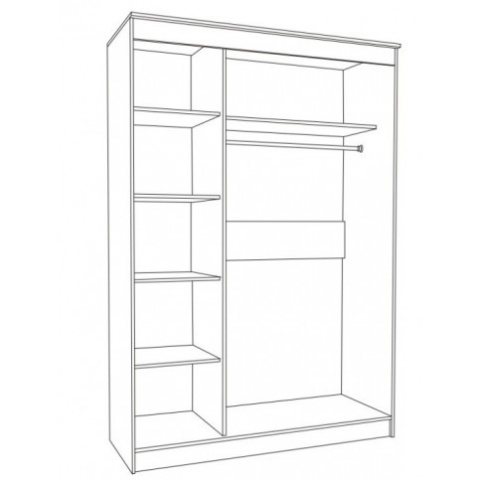 Афина Шкаф 3-х Створчатый МДФ (Ш-1500 х В-2100 х Г-500 мм)/Разные Цвета