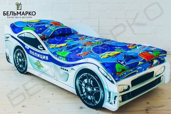 Детская кровать-тачка ПОЛИЦИЯ