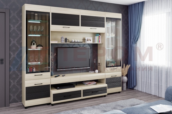 Гостиная-Стенка Камелия №11 (В-2172 х Ш-2520 х Г-452 мм)