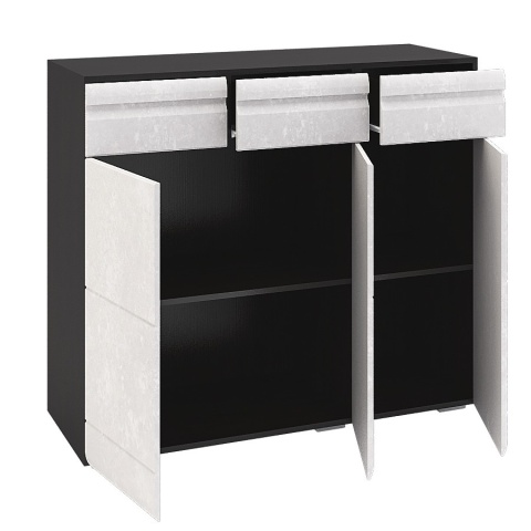 Гостиная Бостон-1/3 Венге/Бетон Белый (Гостиная Ш-3116+1516 + Шкаф-1500 мм x В-2000 мм x Г-450 мм)