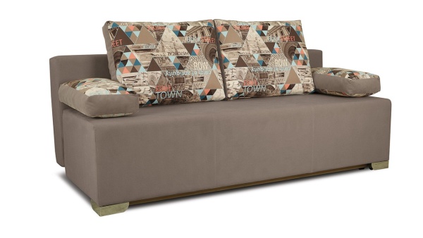 Диван «Дерби» (Maserati 10 (велюр) Светло-коричневый, подушка Urban (велюр) Town)/Д-1940х Ш-860х В-760мм