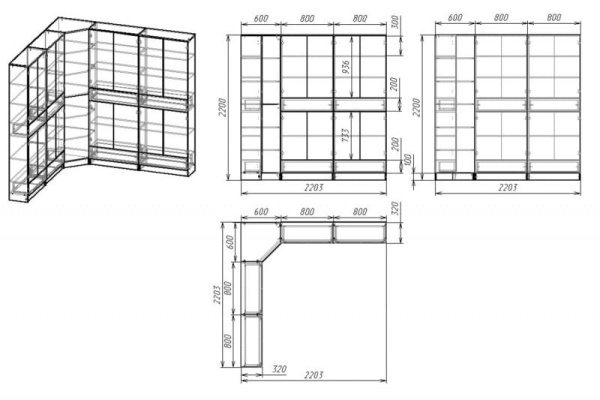 Книжный шкаф Мебелайн-49