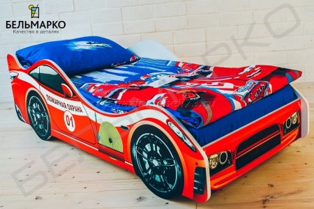 Детская кровать-тачка ПОЖАРНАЯ ОХРАНА
