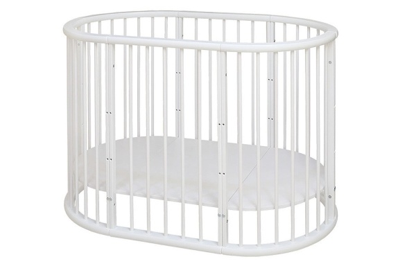 Детская Кровать-Трансформер Массив+МДФ Белая Малыш/Разные Цвета Ш-1270 х В-875 мм