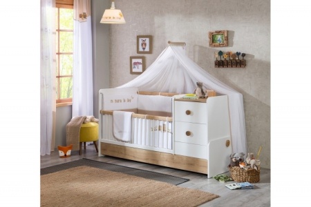 Кроватка трансформер "Natura Baby" 1600х750