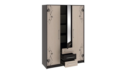 Спальный Гарнитур Элвис №1 Коричневый (Кровать+Тумбы Прикроватные-2шт+Шкаф)