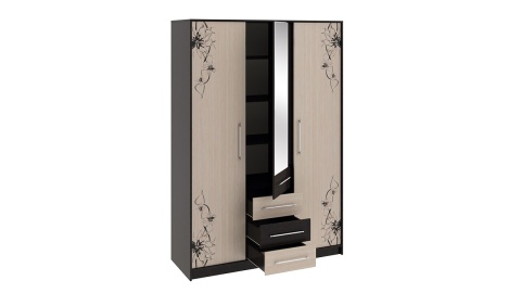 Шкаф-Купе Мадлен Венге Цаво/Дуб Белфорт с Рисунком (Ш-1506 х В-2203 х Г-560 мм)