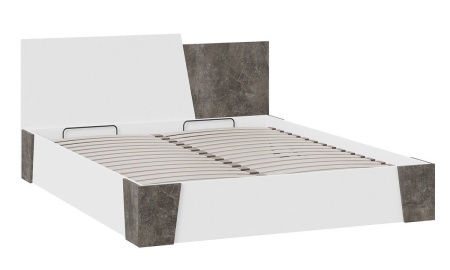 Кровать Клэр с Подъемным Механизмом Белый Ясень/Бетон (Спальное Место 1600 х 2000 мм)