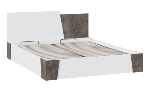Кровать Клэр с Подъемным Механизмом Белый Ясень/Бетон (Спальное Место 1600 х 2000 мм)