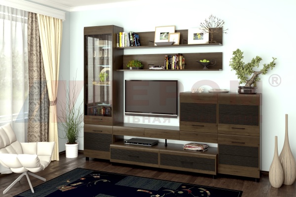 Гостиная-Стенка Камелия №5 (В-2172 х Ш-2700 х Г-452 мм)