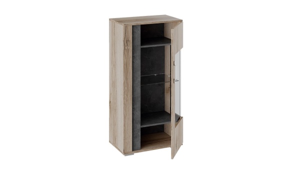 Шкаф Навесной «Брайтон» (Камень/Дуб Делано)/Ш-594 × В-1162 × Г-387 мм