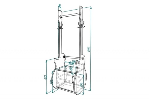 Тумба для прихожей "Мебелеф-4"