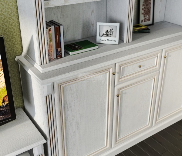 Гостиная Версаль  L-4454 Белый Ясень (Ш-4440 X В 2184 X Г 440 мм)