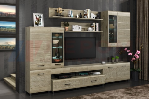 Гостиная-Стенка Камелия №4 (В-2172 х Ш-3240 х Г-452 мм)