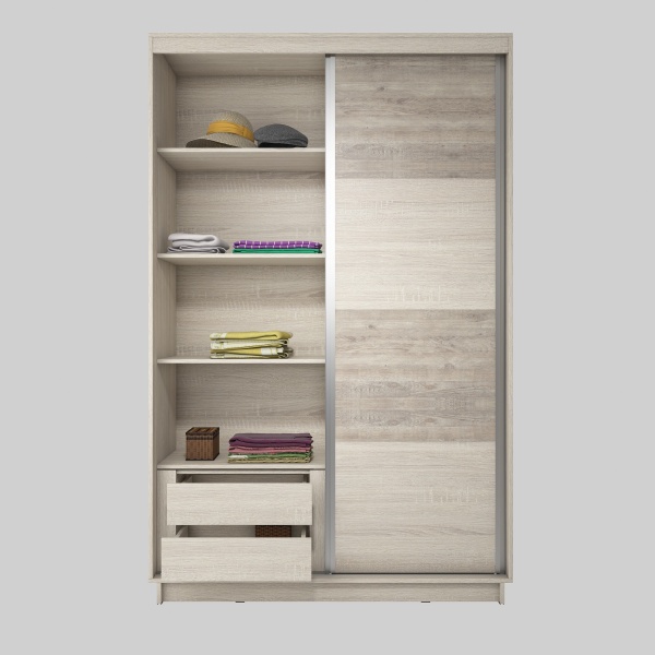 Шкаф-Купе Гринвуд Дуб Сонома (Ш-1200/1400/1600/2000 мм x В-2196 x Г-586 мм)