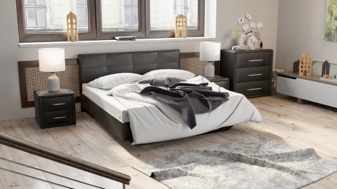 Спальный Гарнитур Элвис №4 Коричневый (Кровать+Тумбы Прикроватные-2шт+Комод)