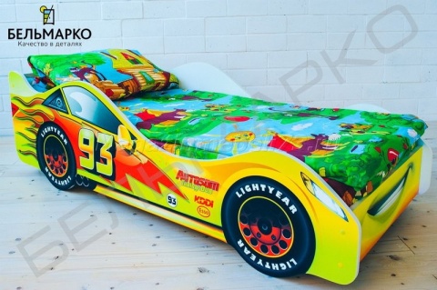 Детская кровать-тачка ТАЧКА ЖЕЛТАЯ
