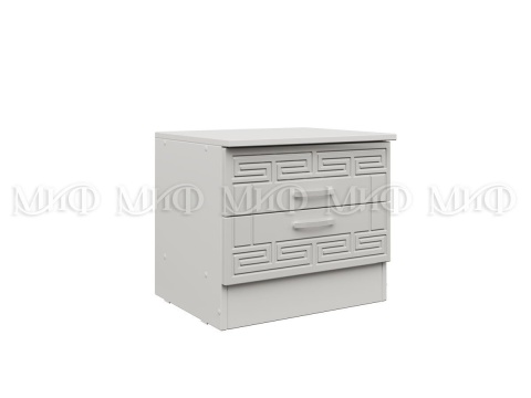 Тумба Прикроватная Афродита-1 МДФ- 2 шт (Ш-400 x В-466 x Г-430 мм) Белый Глянец