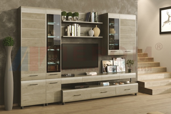 Гостиная-Стенка Камелия  №1 (В-2172 х Ш-3060 х Г-452 мм)