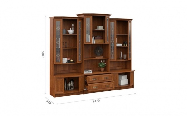 Стенка Тоскана (Гостиная)/Орех Экко