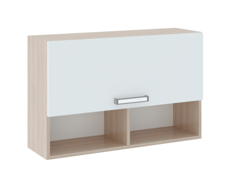 Полка навесная "Волкер" М 11 (Ш-830 х Г-234 х В-528 мм)/Ясень Шимо Светлый/Белый